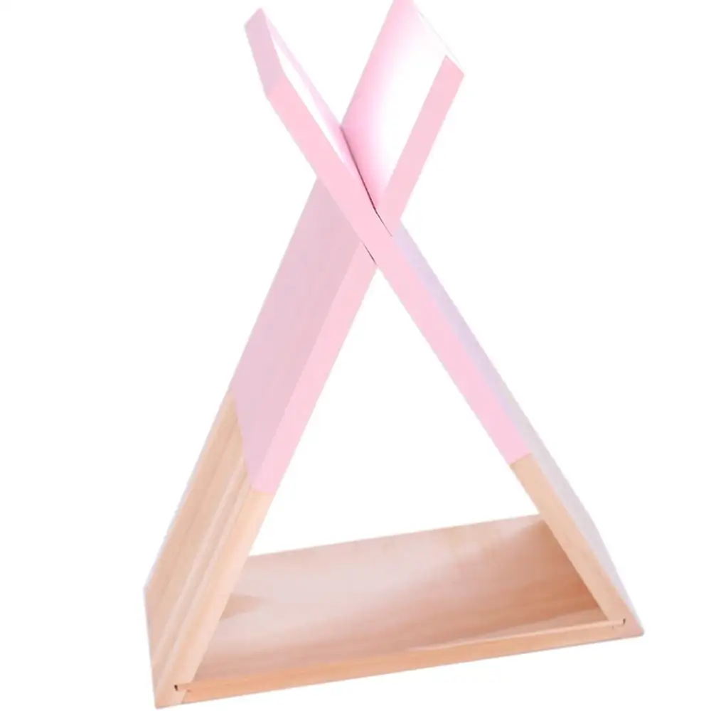 House Shelf Creative X Wall Frame Display Rack Living Room Bedroom Children Room Decoration Crafts Storage Rack Arts Gift - Цвет: Розовый