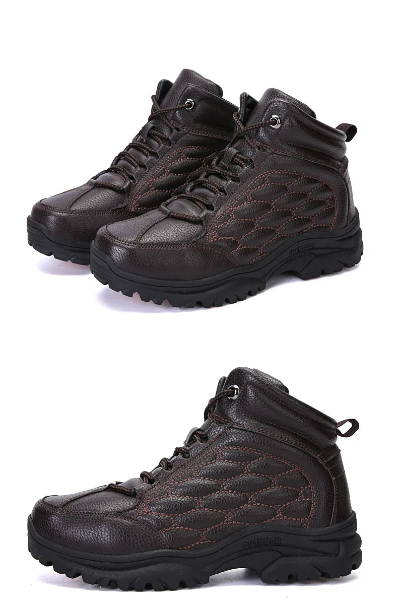 MINXIEJIANGrand/новые кожаные мужские ботинки Модные Качественные зимние ботинки водонепроницаемые ботильоны на меху мужские теплые рабочие ботинки размер 45