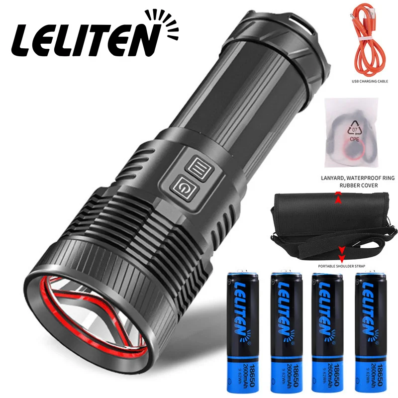 Drop Shipping flashlight USB Rechargeable High quality Powerful LED