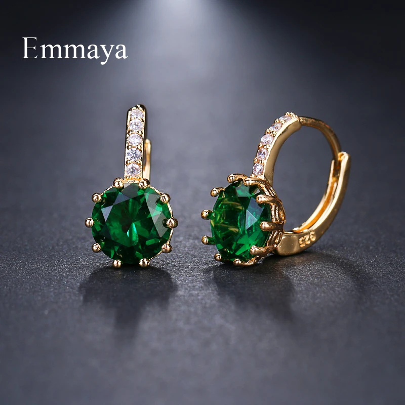 Stud Earrings 9 Colors AAA CZ Element For Women Wedding Party Gift