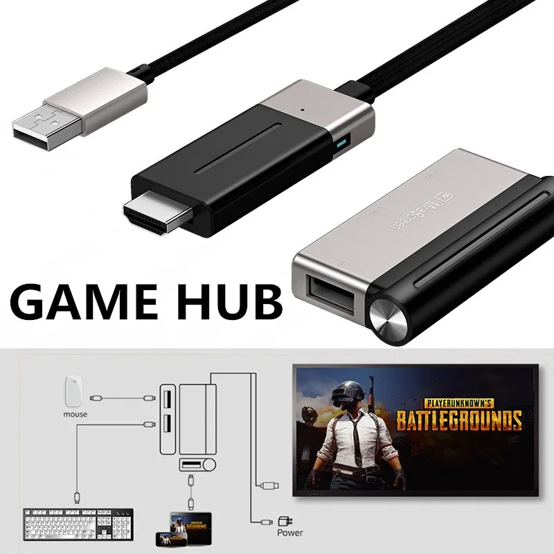 PUBG Mobile Gamepad Controller Gaming Mouse Keyboard Converter 4K 60Hz Bluetooth Adapter For Androi