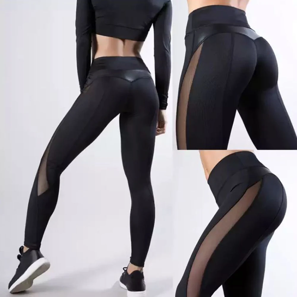 

2020 Ladies Leggings Sexy Pants Push Up Fitness Gym Leggings Running Net Leggings Seamless Fitness Pants Femme High Waist Mujer