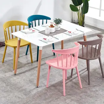 

Windsor Chair, Nordic Chair, Plastic Dining Chair, Backrest, Modern Simple Domestic Desk Chair, Net Red Ins Stool