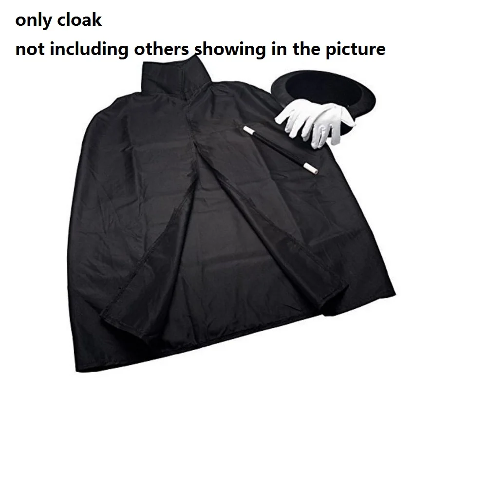 Маг черный костюм плащ маскарадные костюмы топ шляпа шапка плащ галстук-бабочка белые перчатки волшебная палочка набор - Цвет: 3