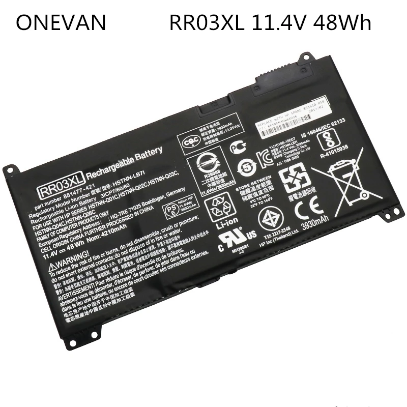 Аккумулятор для ноутбука HP ProBook 430 440 450 455 G4 HSTNN-LB7I 470-851477 422-851477 421-851610 HSTNN-Q01C Q02C |
