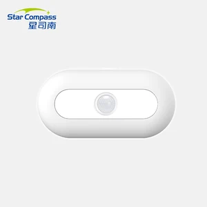 Двухцелевой перезаряжаемый светодиодный ночник с магнитной присоской, ночник с крючком, индукционный Ночной свет, детский светодиодный ночник - изображение