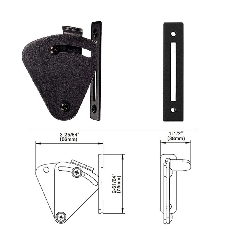 Description Picture 3 of item1set New Sliding Barn Door Lock stainless steel Pocket Door Garage and Shed Wood Gates Latch hasp safe door hardware Accessories