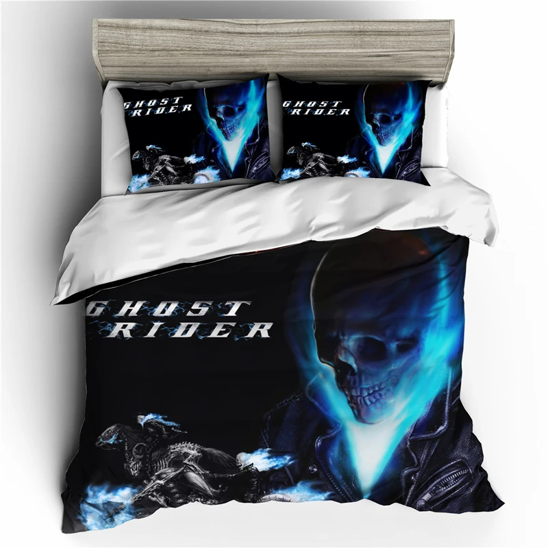 Ghost Rider, 3D комплект постельного белья, духи мести, пододеяльники, постельный комплект, одеяло, Комплект постельного белья, постельное белье(без простыни