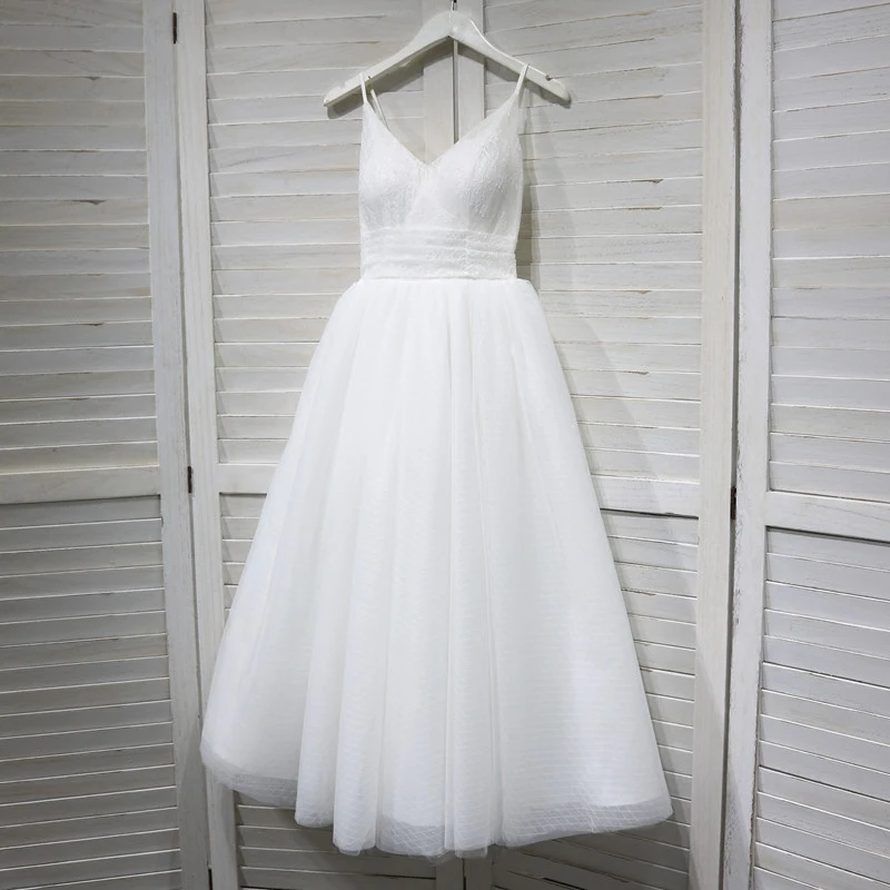 

Fairy Lace Bridesmaid Dress Floor Length Pleast tulle with Soft Lining Ivory/ Champagne/burgundy Spaghetti Backless