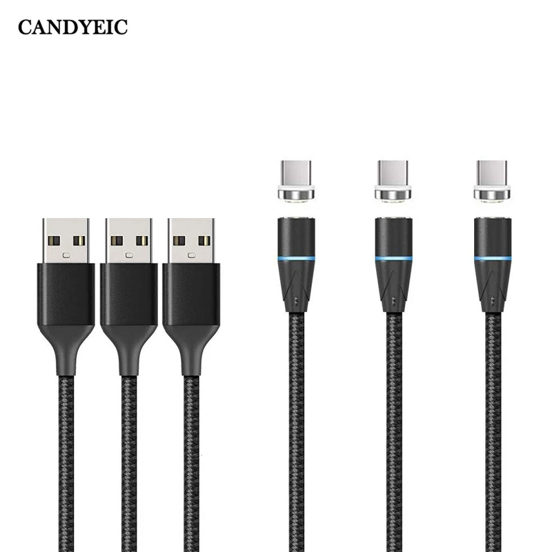 Магнитный кабель CANDYEIC USB Type C для Samsung Galaxy S20 Ultra S10 Note 10 9 складной магнитный