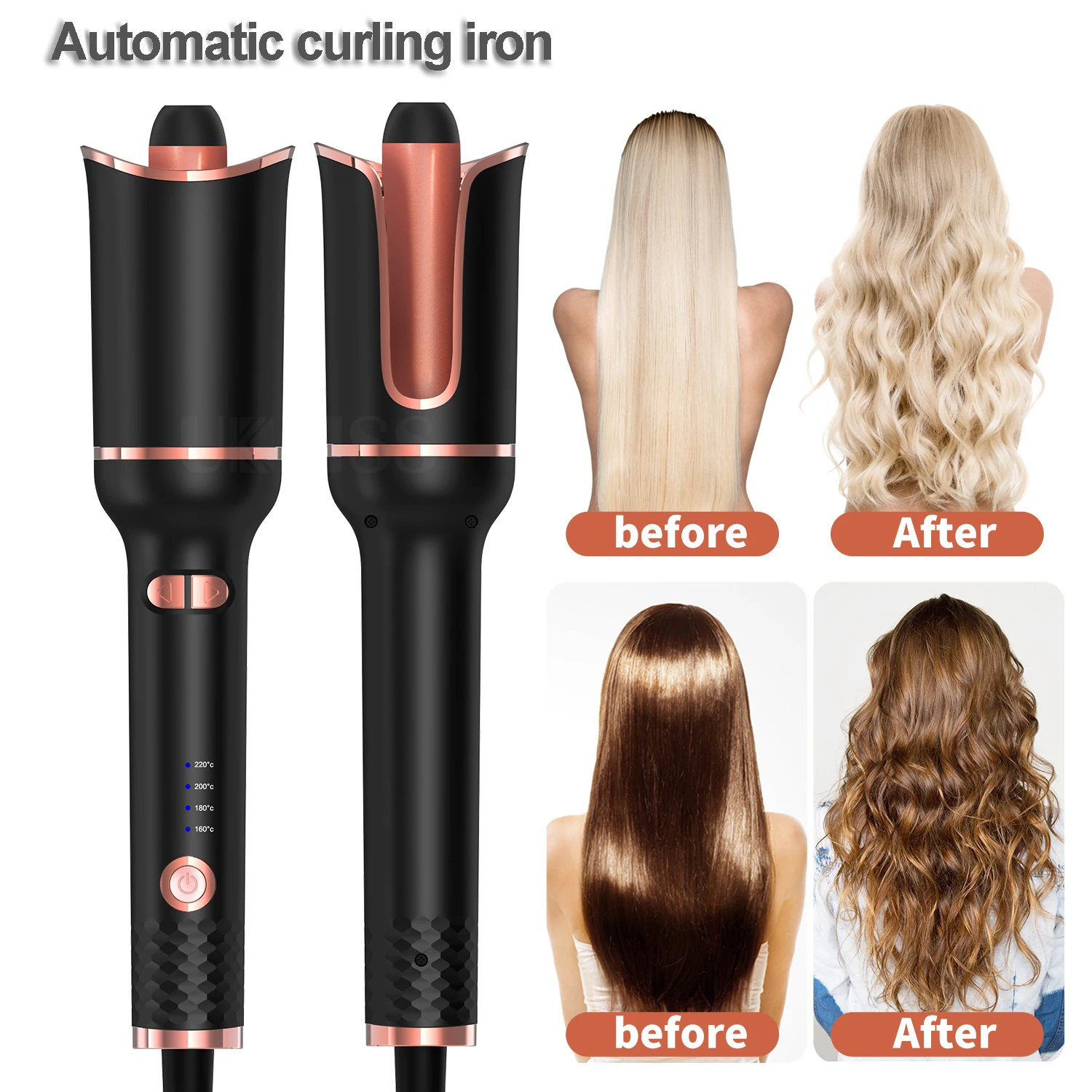 Curling Irons Automatic Air Curler LCD Digital Display Wand Ceramic Rotating Hair Curler Hair Styling Tools Hair Care