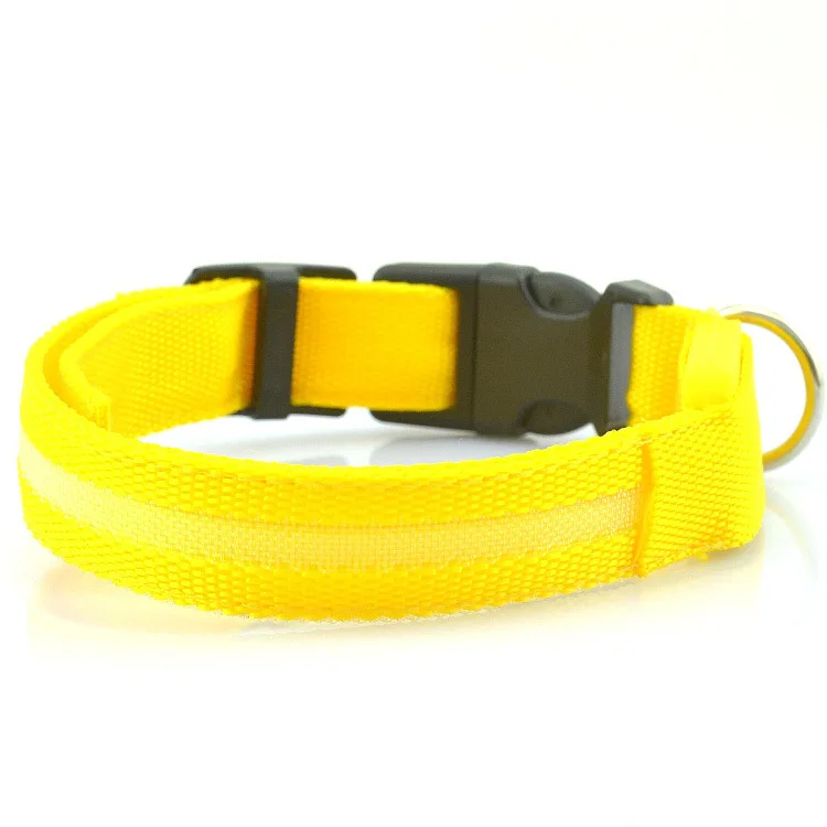 Yellow 2,0 см осветительная Светодиодная лента ошейники для домашних животных поводки товары для домашних животных - Цвет: Yellow