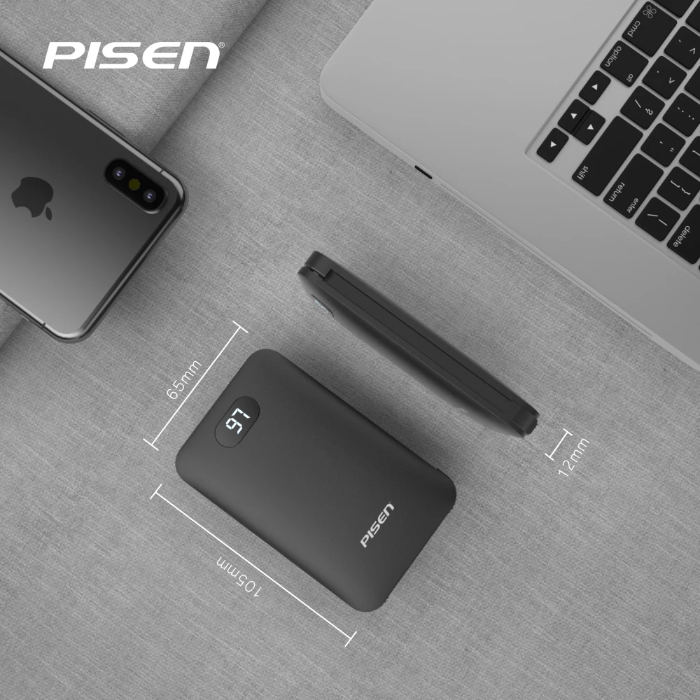 PISEN 8000 мАч Внешний аккумулятор USB Быстрый 8000 мАч Внешний аккумулятор для Xiaomi Mi iPhone 11 huawei телефон портативное Внешнее зарядное устройство