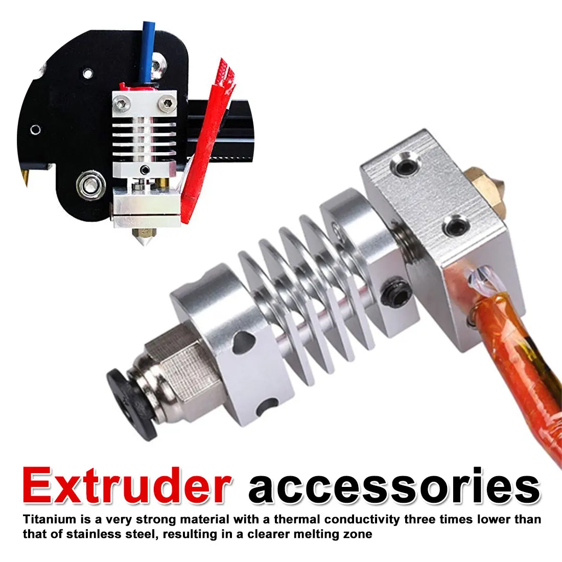 Best Print Head Heatsink All Metal Hotend Upgrade Kit for CR 10 3D Printer Heat Breaker