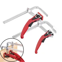 Mft braçadeira de aço resistente catraca f braçadeira barra ajustável liberação rápida para guia ferroviário sistema carpintaria diy ferramenta mão