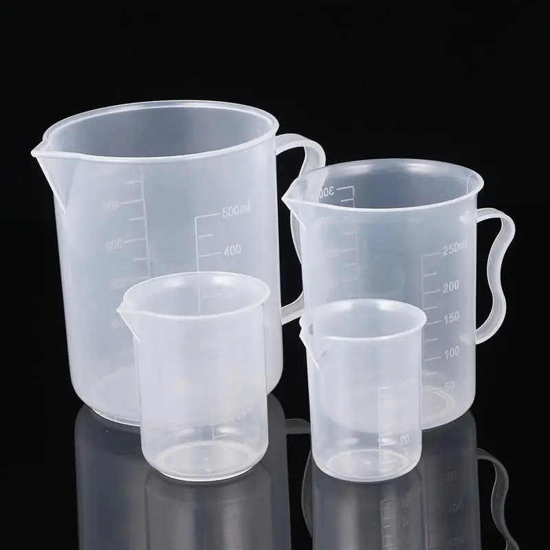 WINOMO 4 шт Пластиковые мерные стаканчики прочные объемные стаканчики мерные стаканчики для жидкости для кухни школьные лабораторные принадлежности