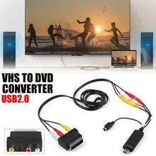 USB2.0 конвертер VHS в DVD захвата видео аудио захвата карты адаптер Scart Rca кабель для Win10 WIN 7 WIN8