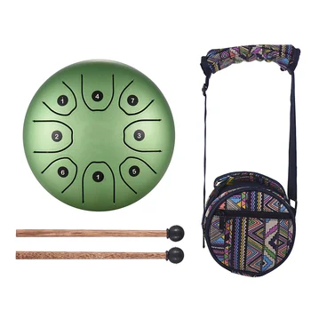 

5.5 Inch Tongue Drum Mini 8-Tone Steel Tongue Drum C Key Hand Pan Drum with Drum Mallets Carry Bag Percussion Instrument
