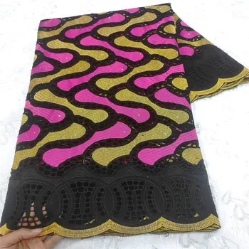

5 yard Swiss lace fabric 2020 latest Dry lace embroidery African 100% cotton fabrics Swiss voile lace popular Dubai style 3L0915
