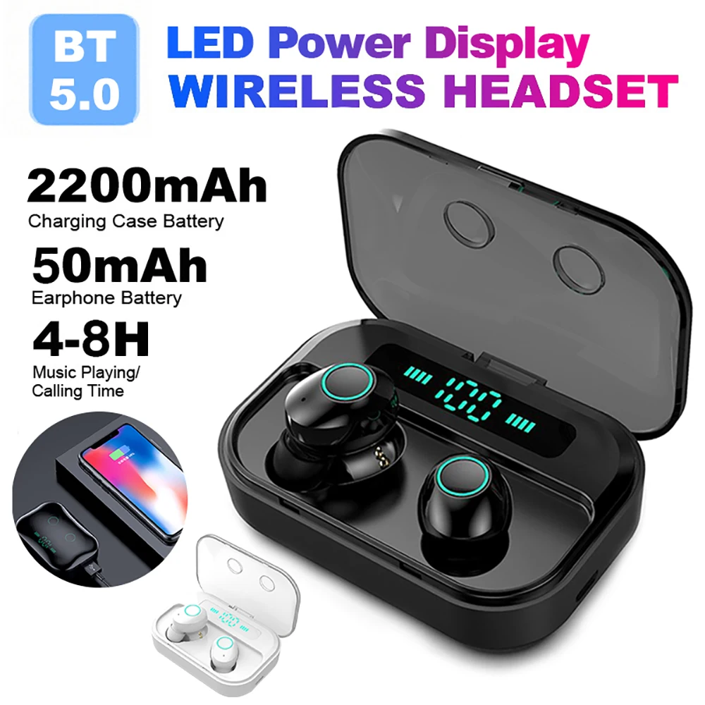 Touch Control Wireless Bluetooth Earbuds Bluetooth 5.0 Binaural Call
