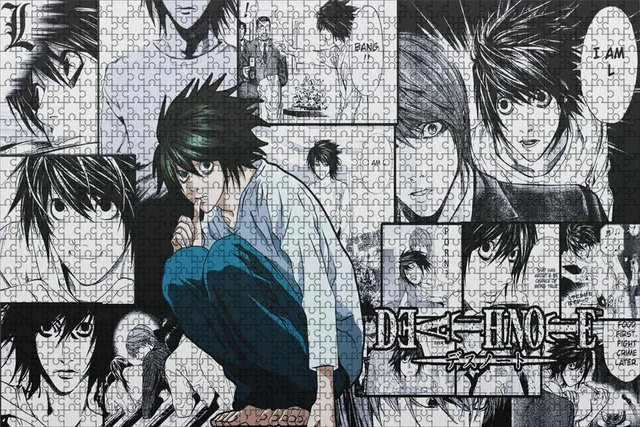 500 Piece Japanese Anime Death Note Puzzles Wooden Yagami Light Puzzles For Adults Children Educational Toys Gifts 11