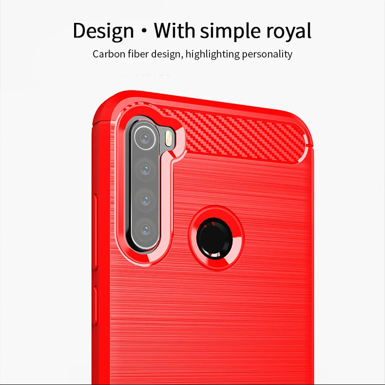 Для Xiaomi Redmi Note 8 MOFI Мягкий ТПУ чехол из углеродного волокна чехол для Xiaomi Redmi Note 8 чехол для телефона
