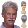 Amir Short Ombre Sily Grey wig Striaght hair Synthetic Wig for Men Male Hair Fleeciness Realistic  Hair Wigs ► Photo 2/6