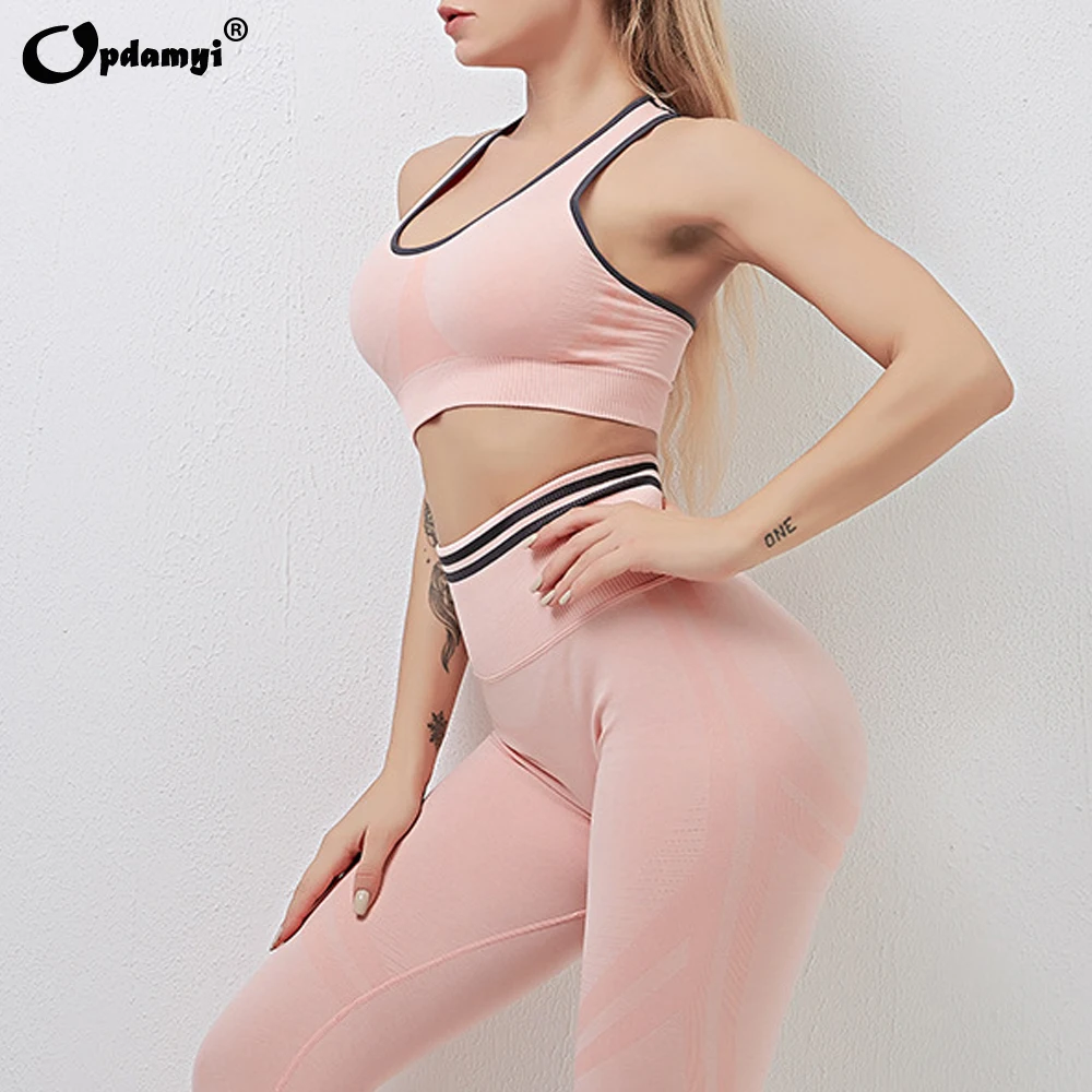 

New Women Sportswear Seamless Yoga Set Workout Clothes Athletic Wear Sports Gym High Wwaist Legging Fitness Bra Yoga Shorts Suit