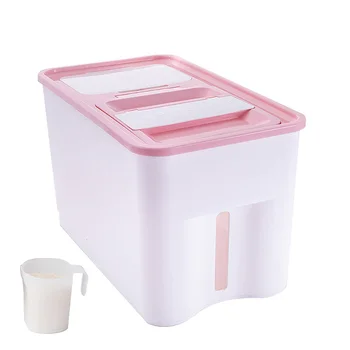 

Plastic 15/20/25Kg Rice Grain Storage Box Sealed Moisture-proof Large Pet Food Storage Container box Mildew Anti-Oxidation