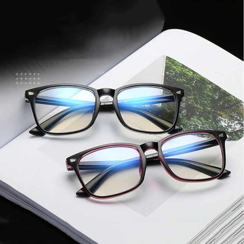 

Square Computer Glasses Men Anti Blue Light Game Eyeglasses Women's Eyeglass Frame Blue Light Blocking Eyewear UV Protection