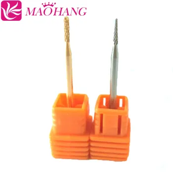 

MAOHANG 2pcs/lot medium electric drill file carbide nail drill bit cutter for nail manicure pedicure device machine tools