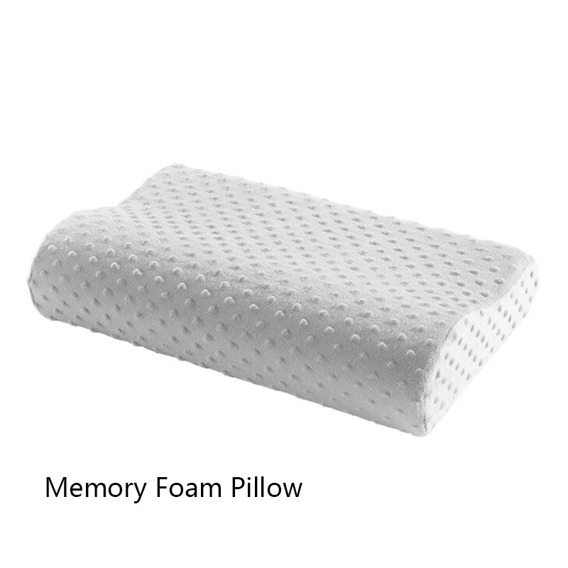 Подушка из пены с эффектом памяти, 3 цвета, Ортопедическая подушка, латексная подушка для шеи, волокно, медленный отскок, мягкая подушка, массажер для шейного отдела, забота о здоровье - Цвет: white