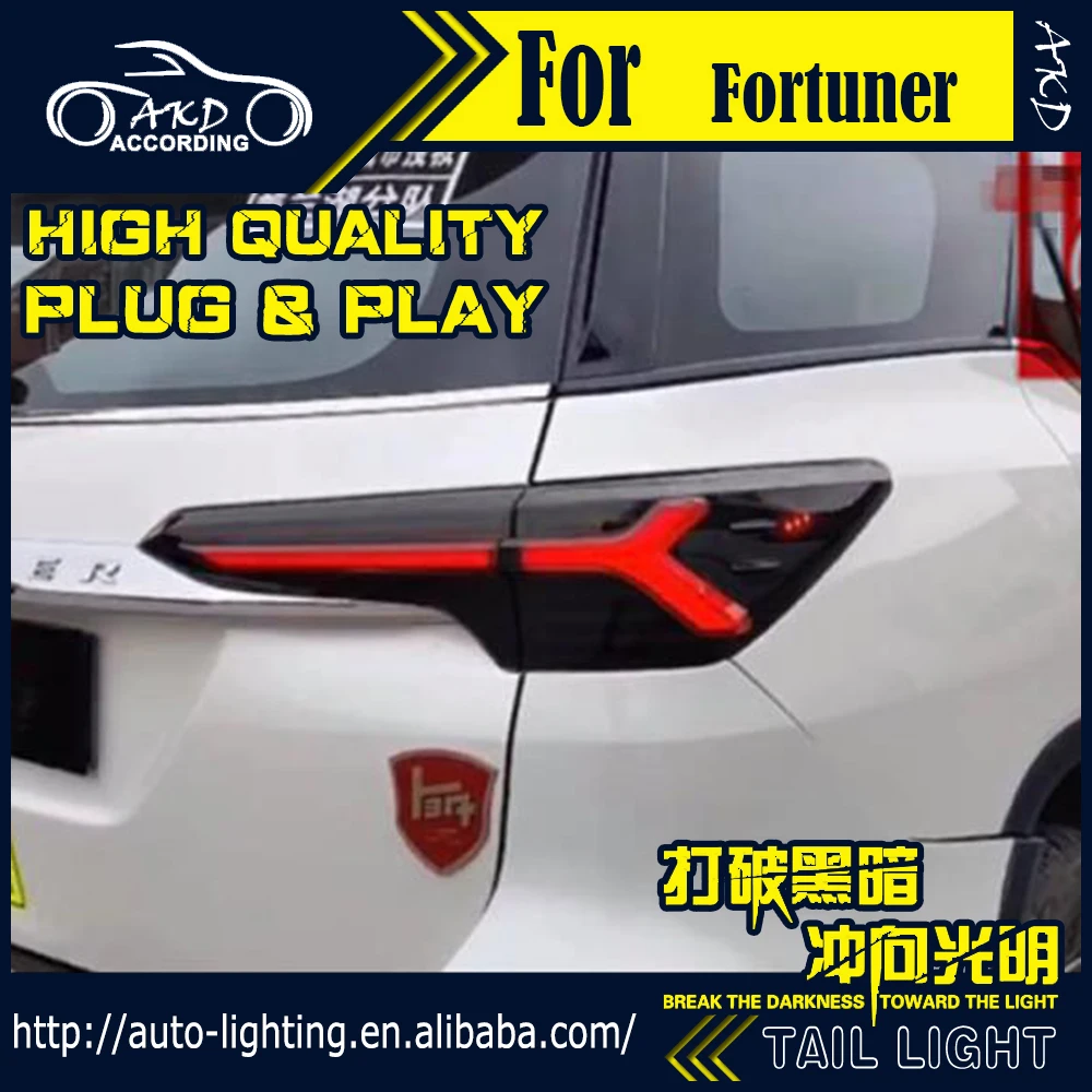Автомобильный Стайлинг задний фонарь fro Toyota Fortuner светодиодный 2015 2019 Новый задние