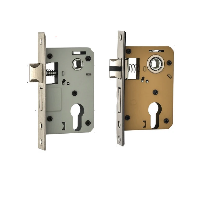 High Security Door Lock Cylinder Body Home Single Tongue Mute Anti-Theft Lock Cylinder House Wooden Door Heavy Spring