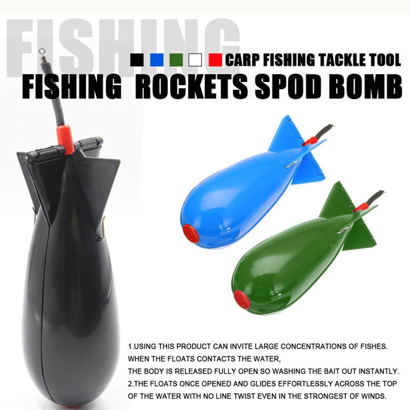 Fishing Feeder Spod Bomb 3 Size Pellet Rocket Feeder Pp Material