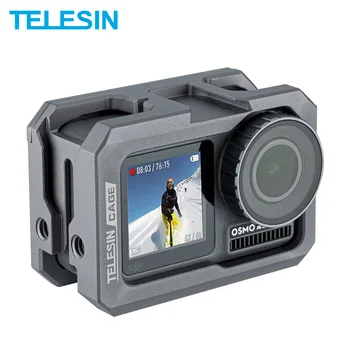 

TELESIN Aluminium Alloy Frame Case Cage For DJI Osmo Action With Clod Shoe Anti-shock Camera Accessories