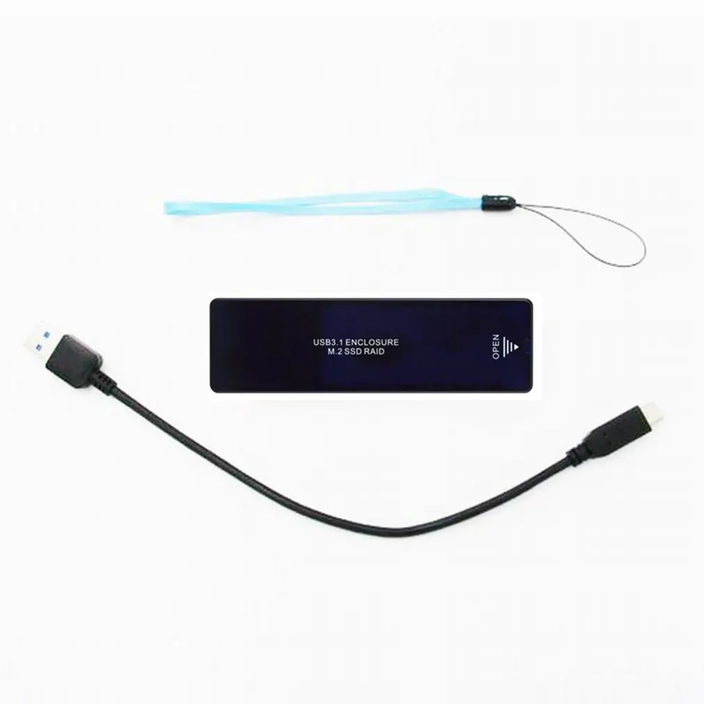 Чехол для M2 SSD Футляр NVME M.2 на USB Type C 3 1 адаптер PCIE NGFF SATA M/B Key чехол диска |