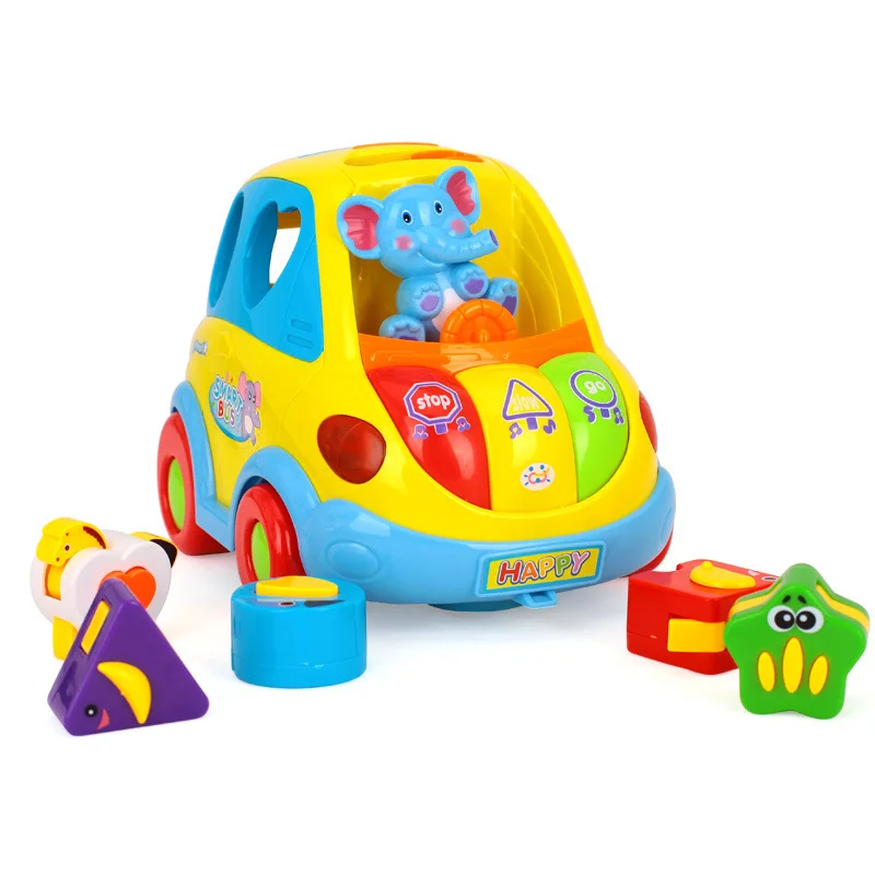 

Tianyuan Toy huile toys 896 Bus Electric Music Early Childhood Educational Universal Car