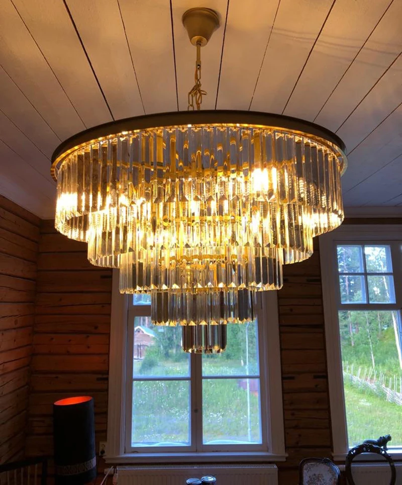 modern chandeliers Modern minimalist crystal chandeliers American style living room bedroom dining room chandelier creative personality lighting foyer chandelier