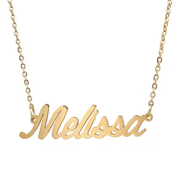 

Custom Stainless Steel English Style Personalized Necklace Gold Name Necklace Customized Nameplate Necklaces Gifts Jewelry
