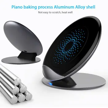 

2019Newest Universal Wireless Charging Pad 10W QI Enable Dual Coils Fast Charger Phone Stand For IPhone Samsung huawei xiaomi!
