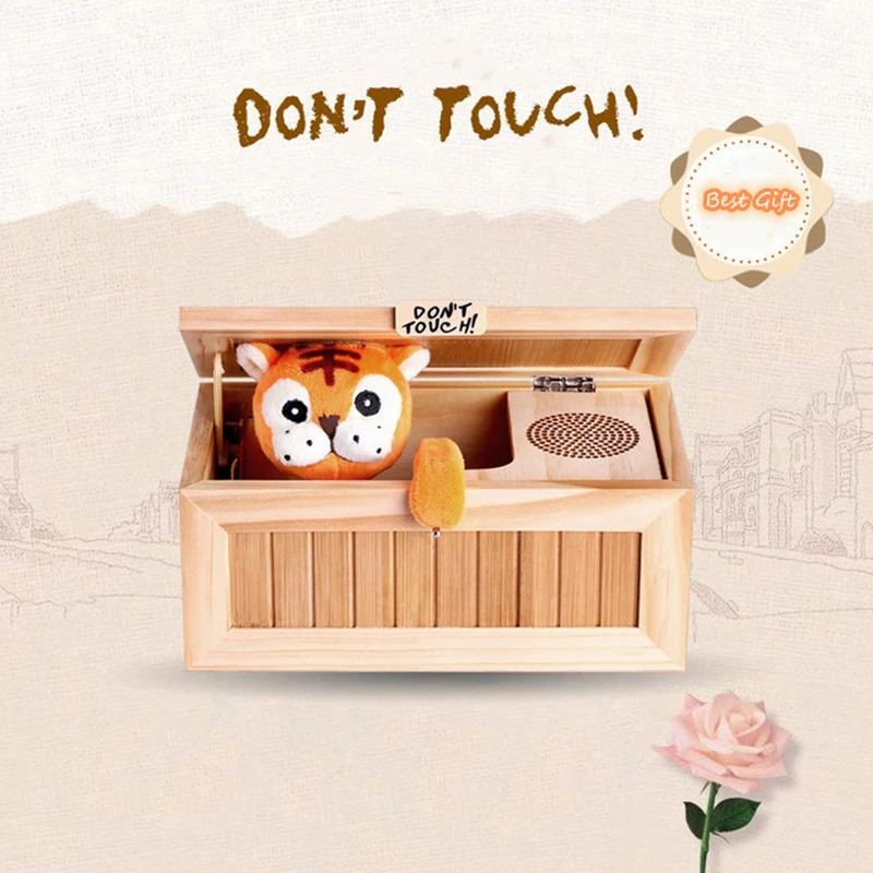 DROPSHIPPING Cartoon Tiger Practical Jokes Toys Don't Touch Useless Box Leave Me Alone Machine Creative Adult Gifts for Kid | Игрушки и