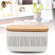 Для хранения специй банка для сахара герметичный бак контейнер для круп бамбуковой крышкой Кофе инструмент домашний кухонный Организатор гайки Чай