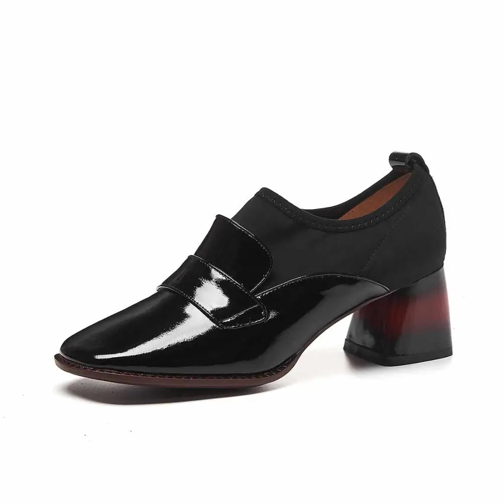 Lenkisen/носки из натуральной кожи в сдержанном стиле с квадратным носком на высоком