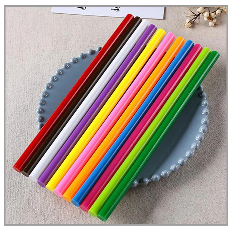 Colored Hot Glue Sticks Mini Hot Glue Sticks, 200 Pack Multi Colored Glue Gun Sticks, Hot Color Glue Sticks