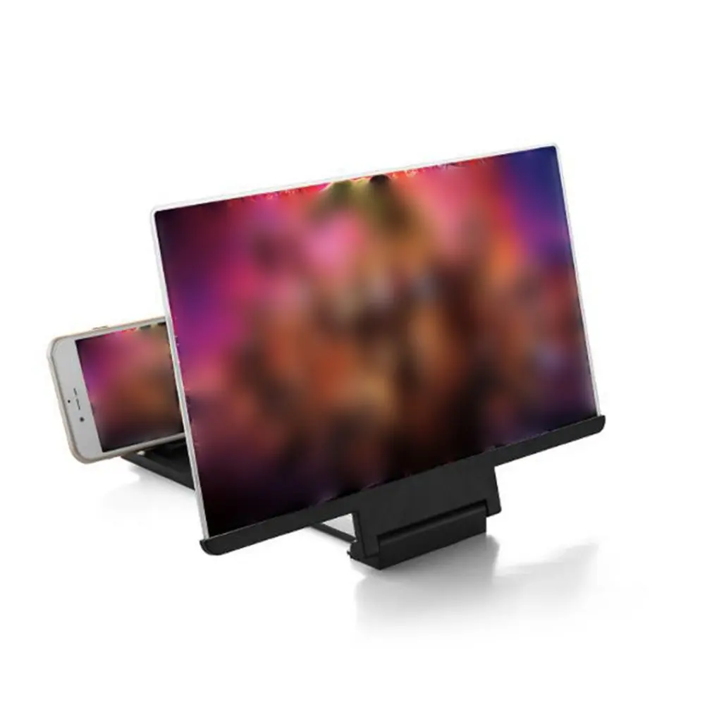 3D screen mobile phone amplifier 12 inch HD video magnifying glass projector Practical portable projectors