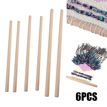

6Pcs/Set Weaving Wood Sticks Craft Supplies for Tapestry Carpet Weave HFing