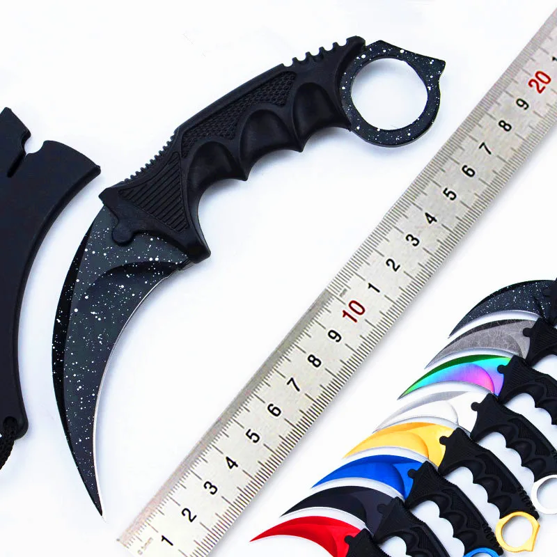 

Outdoor Self Defense Hunting Survival Knife Steel Claw Knives Hunting Camping tool Knife CS GO Tactical Knife Camp Hike