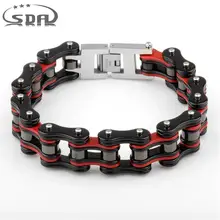 Модные мотоциклетные цепи и велосипедные цепи, браслеты из нержавеющей стали 316L, ювелирные изделия для мужчин, уникальный Молодежный спортивный стиль YM086