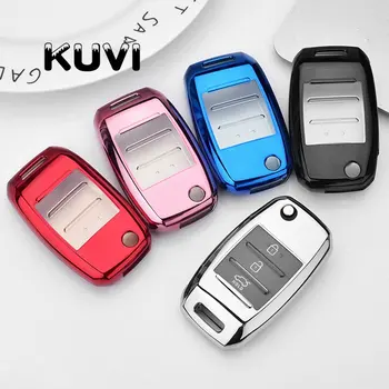 

TPU Folding Car Key Cover Protection For KIA Sid Rio Soul Sportage Ceed Sorento CeratoK2 K3 K4 K5 Remote Case Protect Keychain